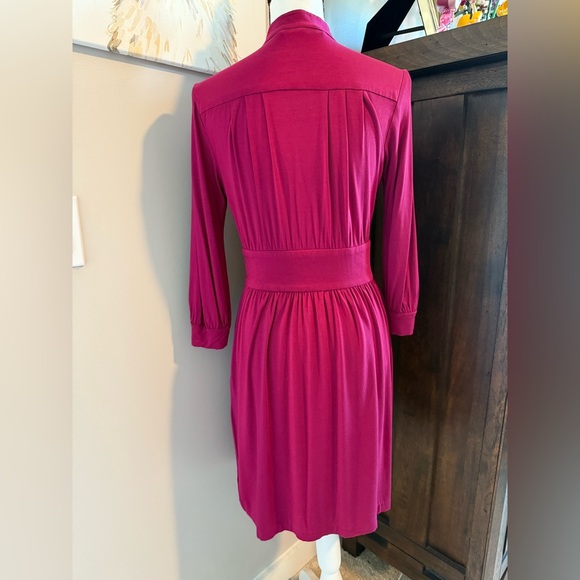 Trina Turk Fuchsia Long Sleeve Dress - Picture 3 of 9